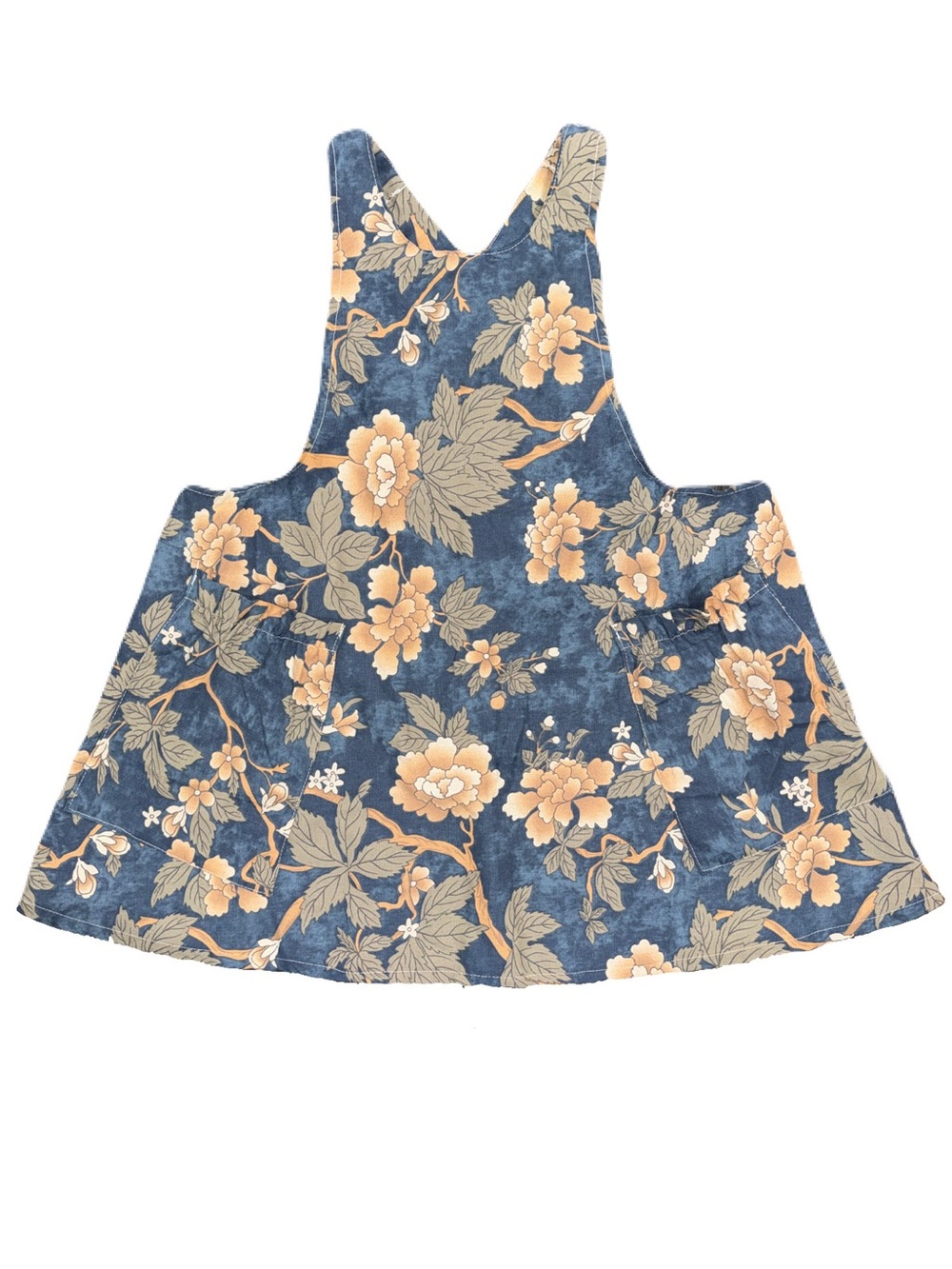Apronner Cotton Linen Pinafore Apron Plus Size Adjustable Cross Back Cottagecore